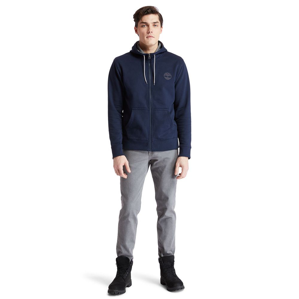 Hanorac Timberland Barbati Bleumarin - Tbl® Full-Zip Logo - Romania - AXFSET960